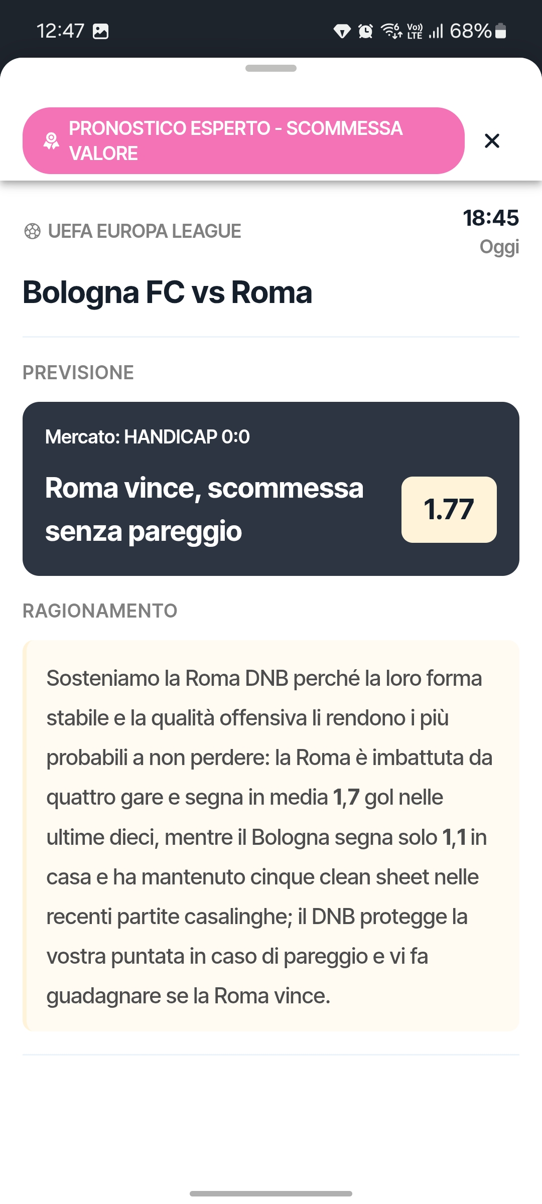 Analisi partita